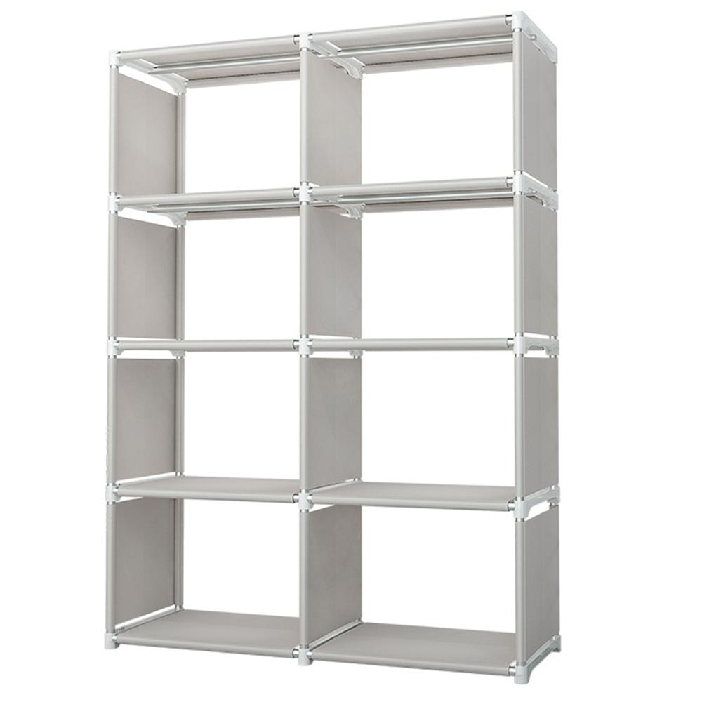 5 Tiers  8 Cube Bookshelf Nonwoven fabric Book organizer storage cabinet Assembly Home Furniture - nanasepiphany