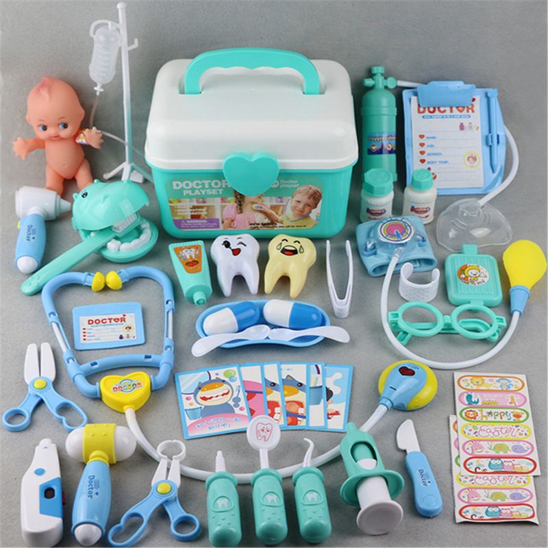 Ambulance box 44 Pcs/Set Role Play Dentist Pretend Toy - nanasepiphany