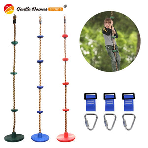 Outdoor Kids Fitness Climbing Rope Platforms and Disc Swing Seat Outdoor Playground - nanasepiphany