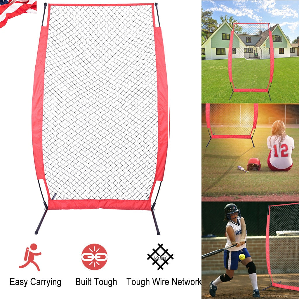 Portable/ Durable Softball/ Baseball Practice Net With Bow Frame Carrying Bag - nanasepiphany