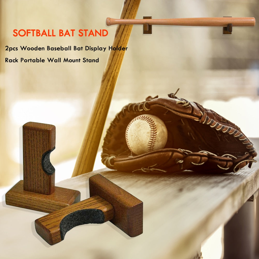 Softball Bat Hockey Stick Display Holder Wall Mount Rack - nanasepiphany