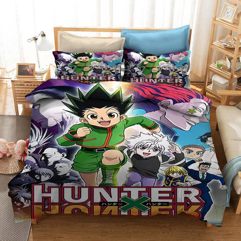 Anime HUNTER X HUNTER Two-piece Three-piece Bedding Set Boy/girl Pillowcase And Duvet Set Single Double Full Size - nanasepiphany