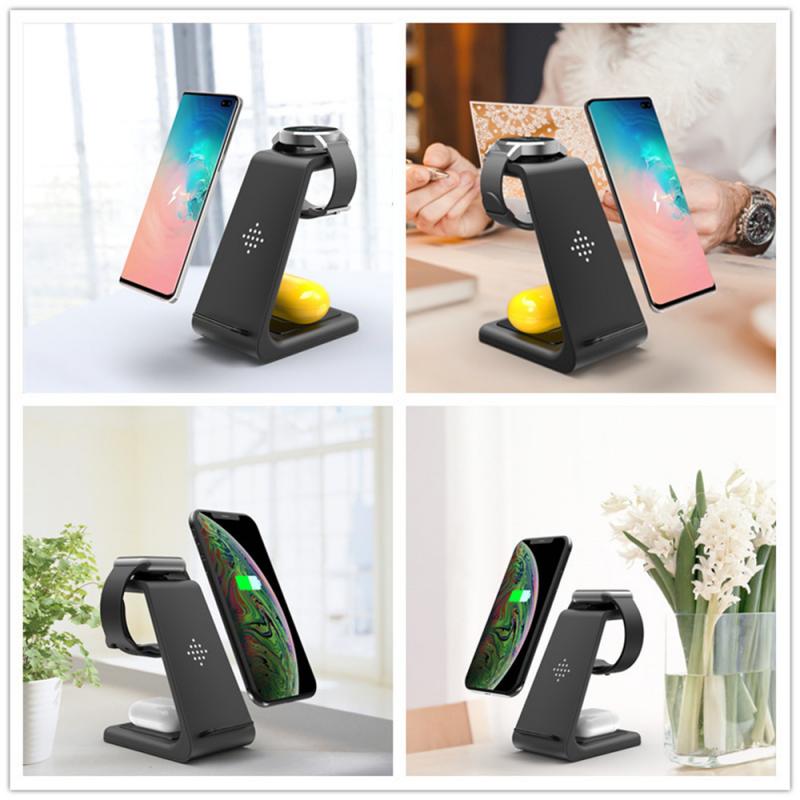 3 In 1 Wireless 10W Fast Charging For IPhone 11 Pro/XR/Xs Max Samsung For Apple Watch 5 4 3 Airpods Pro - nanasepiphany