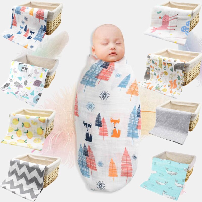 120*110 Cm Blanket 100% Cotton Soft Newborn Swaddle Blanket - nanasepiphany