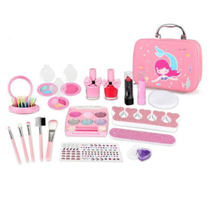 Open image in slideshow, Makeup Beauty Set With Bag For Little Girls Princess Toy - nanasepiphany
