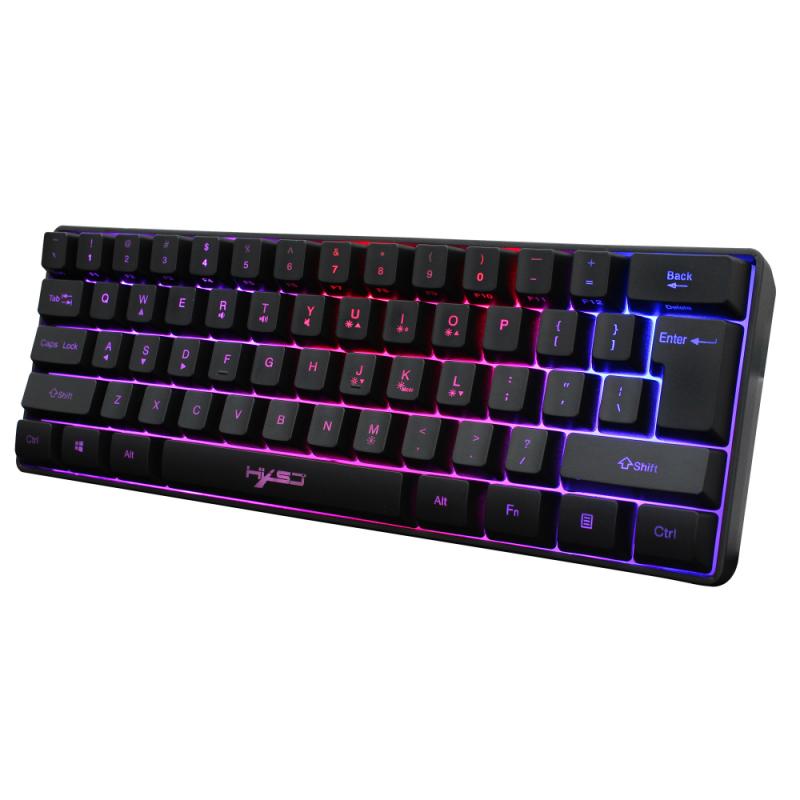 Anti-ghosting RGB Mix Backlit Blue Switch 61key Keyboard Pad For Game Laptop PC - nanasepiphany