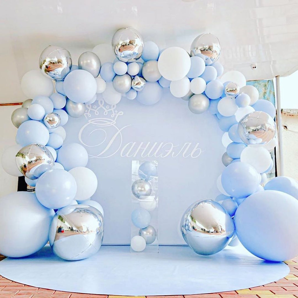 144pcs Macaron Blue Ocean Suit Balloons Arch Kit - nanasepiphany